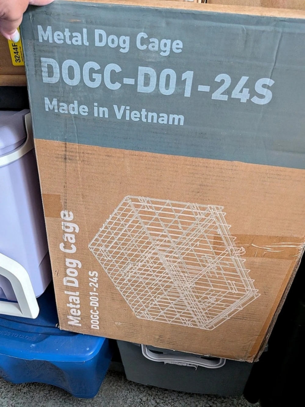 Sweetcrispy DOGC-D01-24S Metal Dog Cage